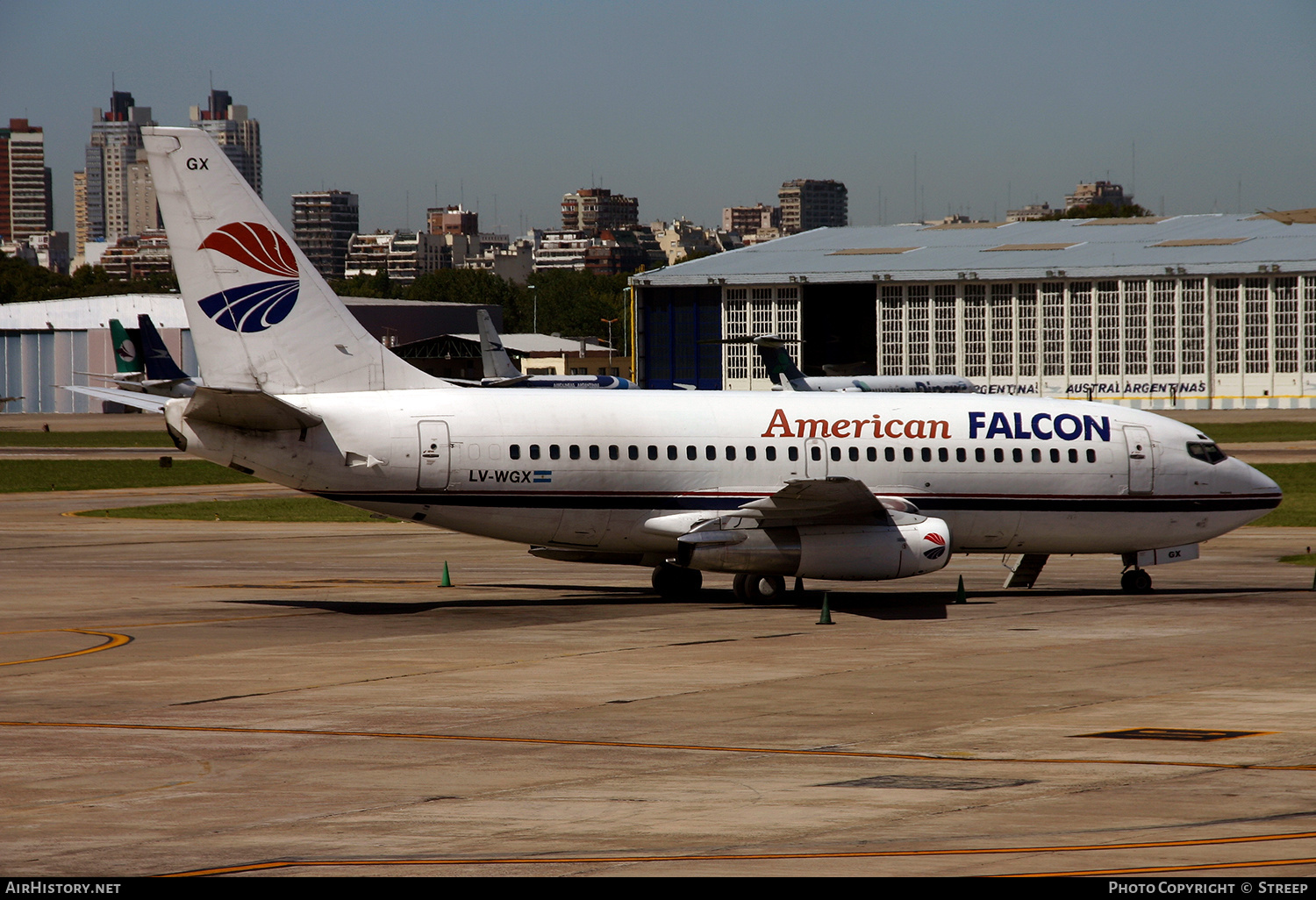 Aircraft Photo of LV-WGX | Boeing 737-2P6/Adv | American Falcon Aerolíneas | AirHistory.net #148221