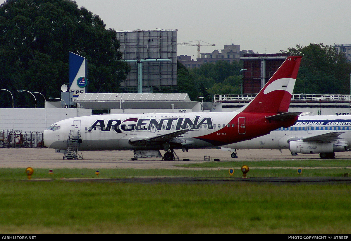 Aircraft Photo of LV-YXB | Boeing 737-204 | ARG Argentina Línea Privada | AirHistory.net #148302