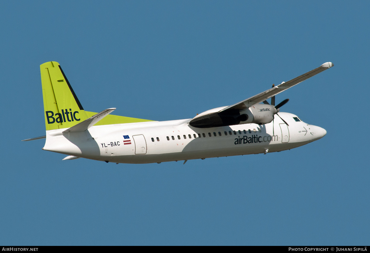 Aircraft Photo of YL-BAC | Fokker 50 | AirBaltic | AirHistory.net #148322
