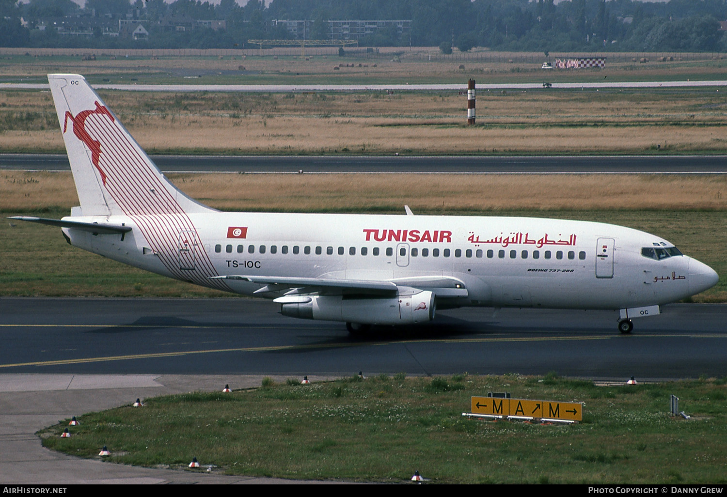 Aircraft Photo of TS-IOC | Boeing 737-2H3/Adv | Tunisair | AirHistory.net #148394