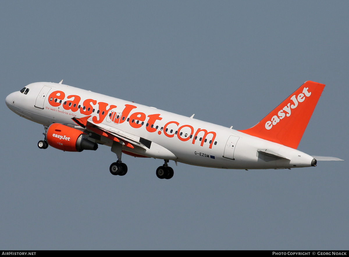 Aircraft Photo of G-EZSM | Airbus A319-111 | EasyJet | AirHistory.net #148439