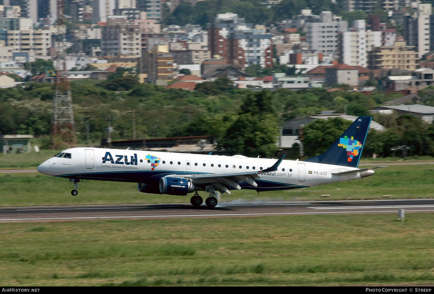 Aircraft Photo of PR-AZD | Embraer 190AR (ERJ-190-100IGW) | Azul Linhas Aéreas Brasileiras | AirHistory.net #148446