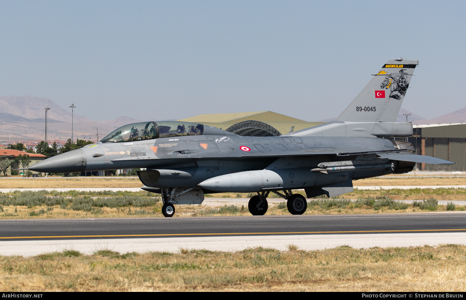 Aircraft Photo of 89-0045 | Lockheed Martin F-16D Fighting Falcon | Turkey - Air Force | AirHistory.net #148477