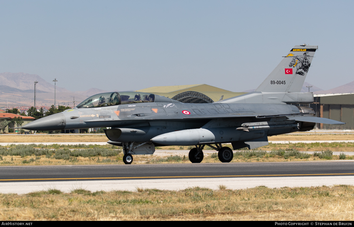 Aircraft Photo of 89-0045 | General Dynamics F-16DG Fighting Falcon | Turkey - Air Force | AirHistory.net #148477