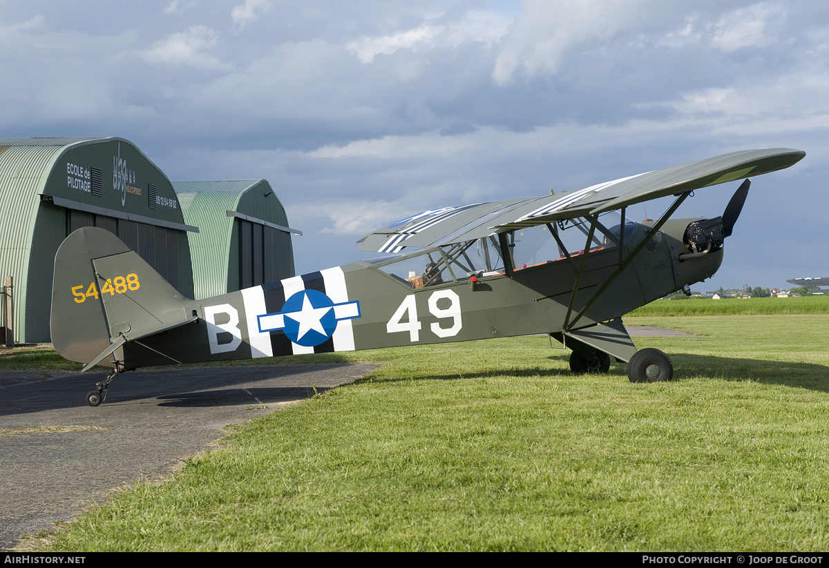 Aircraft Photo of PH-UCS / 54488 | Piper L-4J Grasshopper (J-3C-65D) | USA - Air Force | AirHistory.net #148550