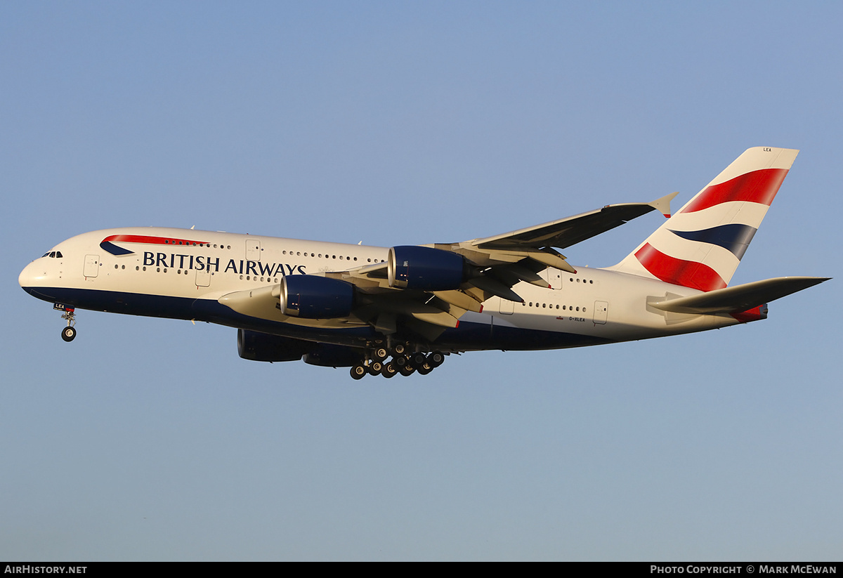 Aircraft Photo of G-XLEA | Airbus A380-841 | British Airways | AirHistory.net #148674
