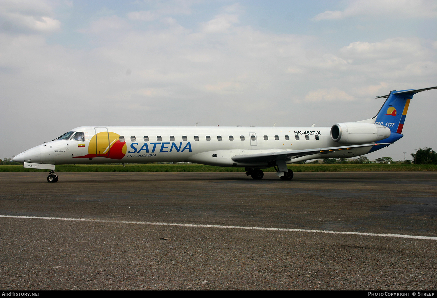 Aircraft Photo of FAC-1177 / HK-4527-X | Embraer ERJ-145EP (EMB-145EP) | Colombia - Satena | AirHistory.net #148701