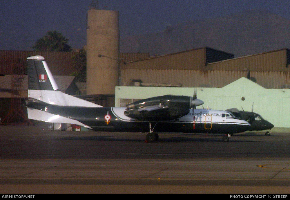 Aircraft Photo of EP-831 | Antonov An-32B | Peru - Army | AirHistory.net #148714