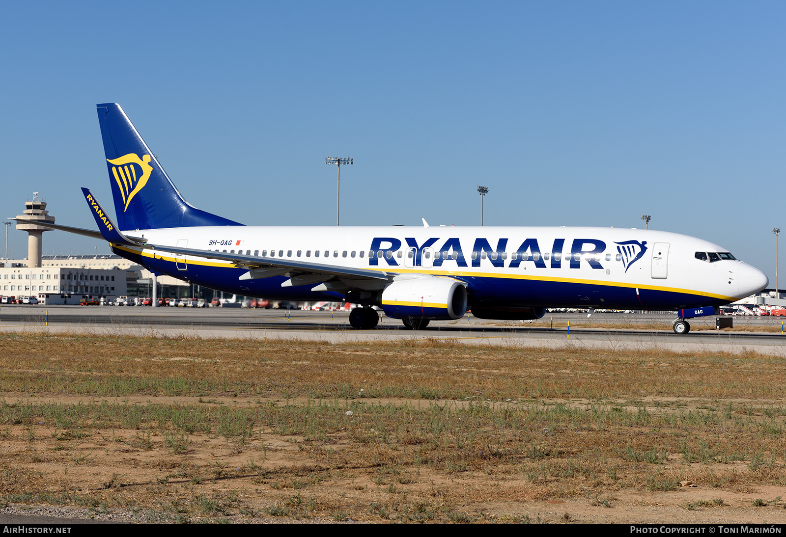 Aircraft Photo of 9H-QAG | Boeing 737-800 | Ryanair | AirHistory.net #148784