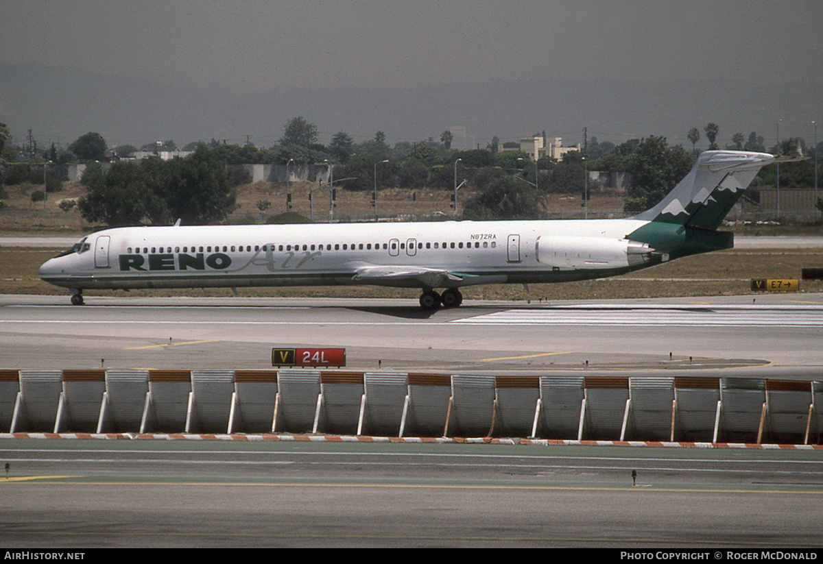 Aircraft Photo of N872RA | McDonnell Douglas MD-83 (DC-9-83) | Reno Air | AirHistory.net #148926