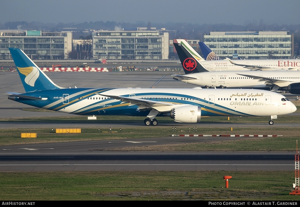 Aircraft Photo of A4O-SG | Boeing 787-9 Dreamliner | Oman Air | AirHistory.net #149110