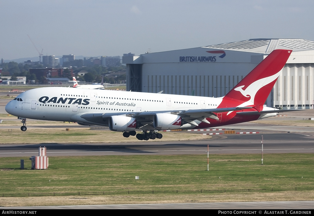 Aircraft Photo of VH-OQE | Airbus A380-842 | Qantas | AirHistory.net #149122