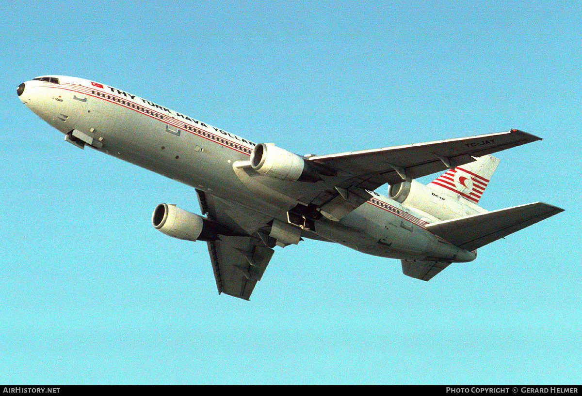 Aircraft Photo of TC-JAY | McDonnell Douglas DC-10-10 | THY Türk Hava Yolları - Turkish Airlines | AirHistory.net #149243