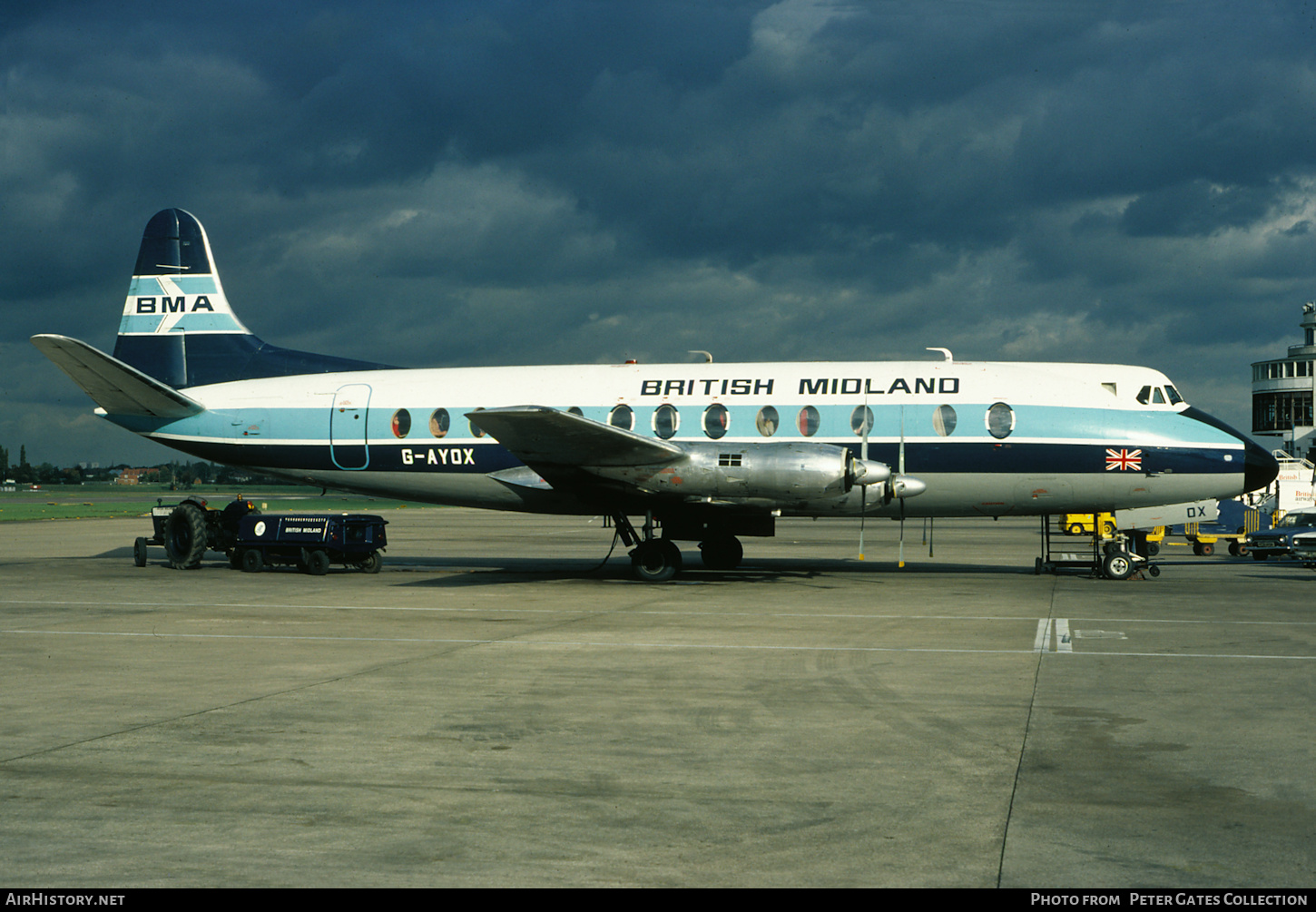 Aircraft Photo of G-AYOX | Vickers 814 Viscount | British Midland Airways - BMA | AirHistory.net #149320