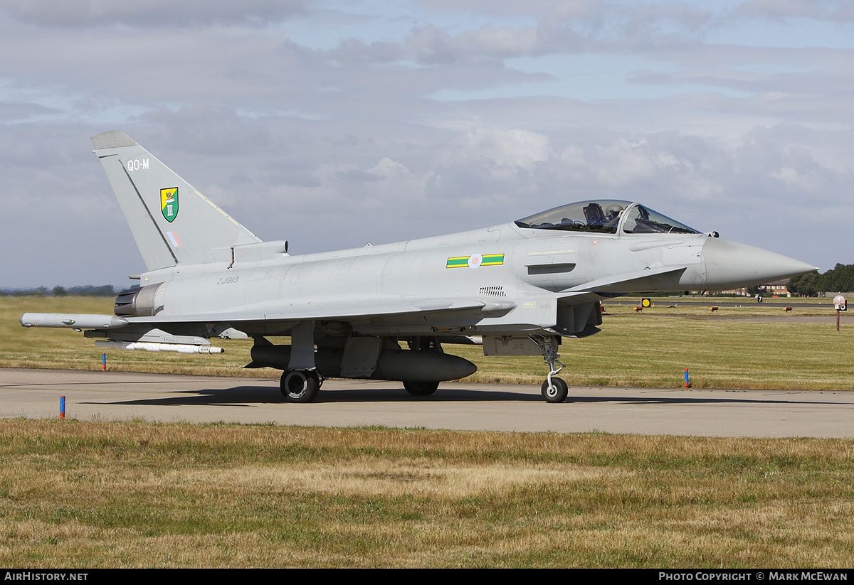 Aircraft Photo of ZJ913 | Eurofighter EF-2000 Typhoon FGR4 | UK - Air Force | AirHistory.net #149369
