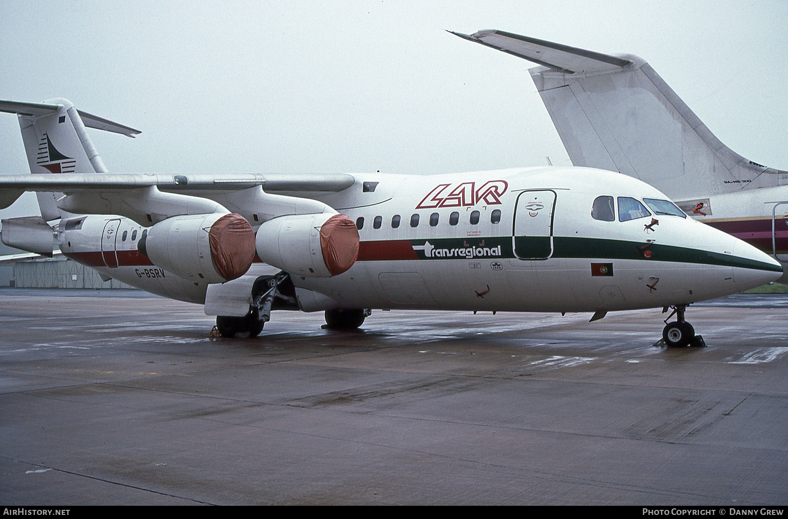 Aircraft Photo of G-BSRV | British Aerospace BAe-146-200A | LAR Transregional - Linhas Aereas Regionais | AirHistory.net #149389