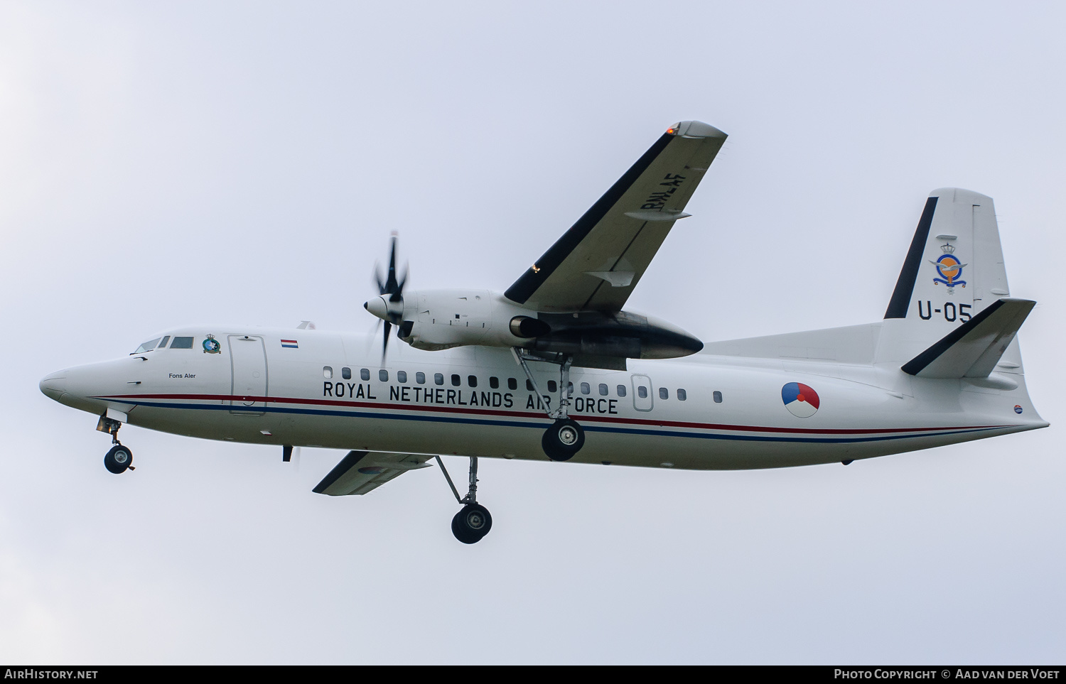 Aircraft Photo of U-05 | Fokker 50 | Netherlands - Air Force | AirHistory.net #149619