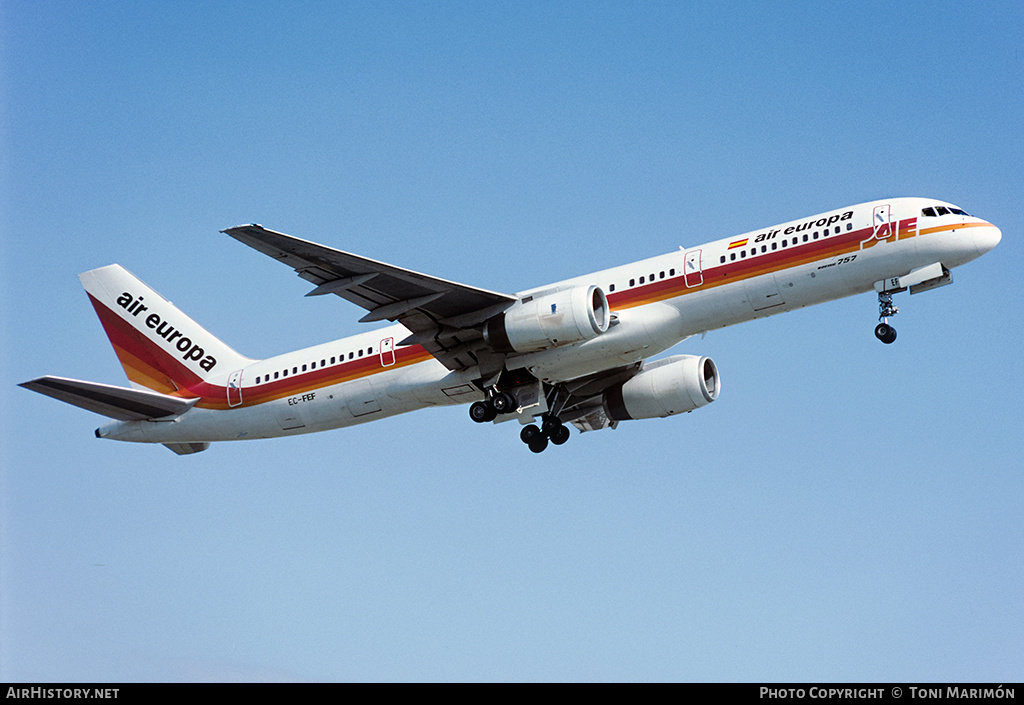 Aircraft Photo of EC-FEF | Boeing 757-236 | Air Europa | AirHistory.net #149628