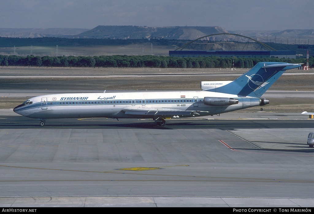 Aircraft Photo of YK-AGD | Boeing 727-269/Adv | Syrian Air - Syrian Arab Airlines | AirHistory.net #149631