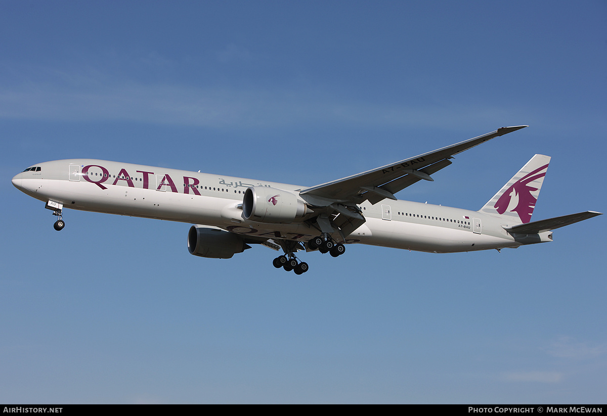 Aircraft Photo of A7-BAU | Boeing 777-3DZ/ER | Qatar Airways | AirHistory.net #149689