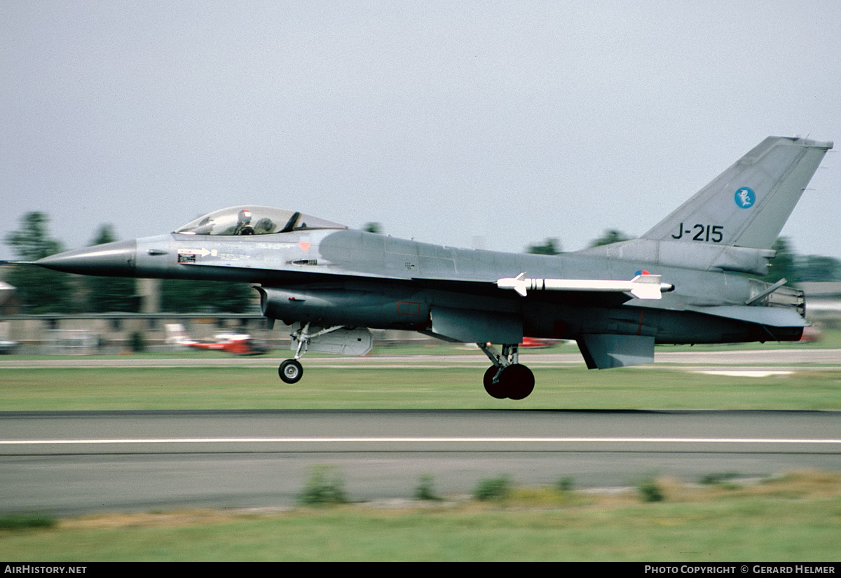 Aircraft Photo of J-215 | General Dynamics F-16A Fighting Falcon | Netherlands - Air Force | AirHistory.net #149761