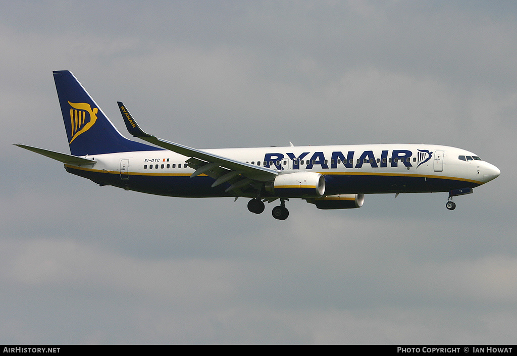 Aircraft Photo of EI-DYC | Boeing 737-8AS | Ryanair | AirHistory.net #149874