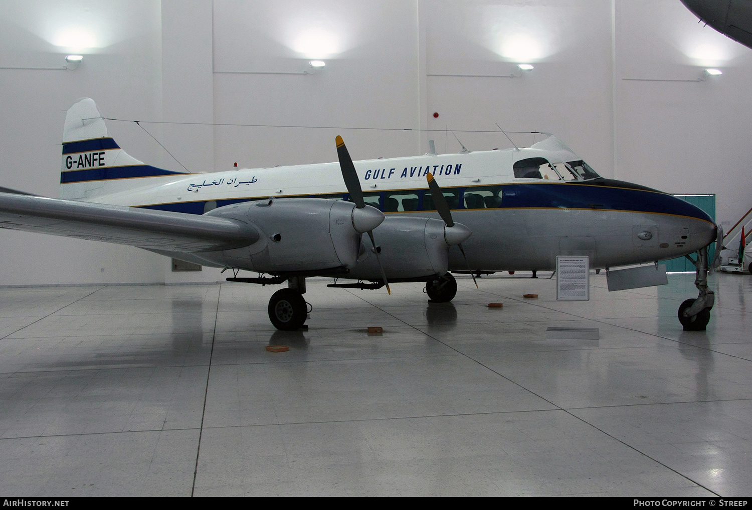 Aircraft Photo of G-ANFE | De Havilland D.H. 114 Heron 2 | Gulf Aviation | AirHistory.net #150008