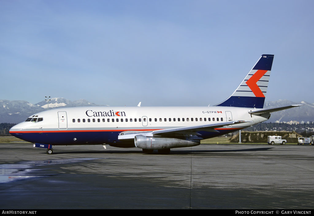 Aircraft Photo of C-GTPW | Boeing 737-275/Adv | Canadian Airlines | AirHistory.net #150057