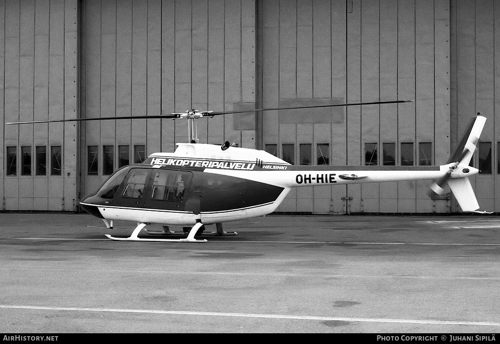 Aircraft Photo of OH-HIE | Bell AB-206A JetRanger | Helikopteripalvelu | AirHistory.net #150435