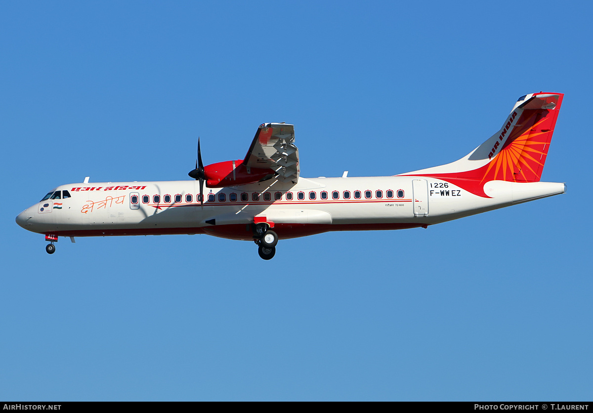 Aircraft Photo of F-WWEZ | ATR ATR-72-600 (ATR-72-212A) | Air India Regional | AirHistory.net #150520