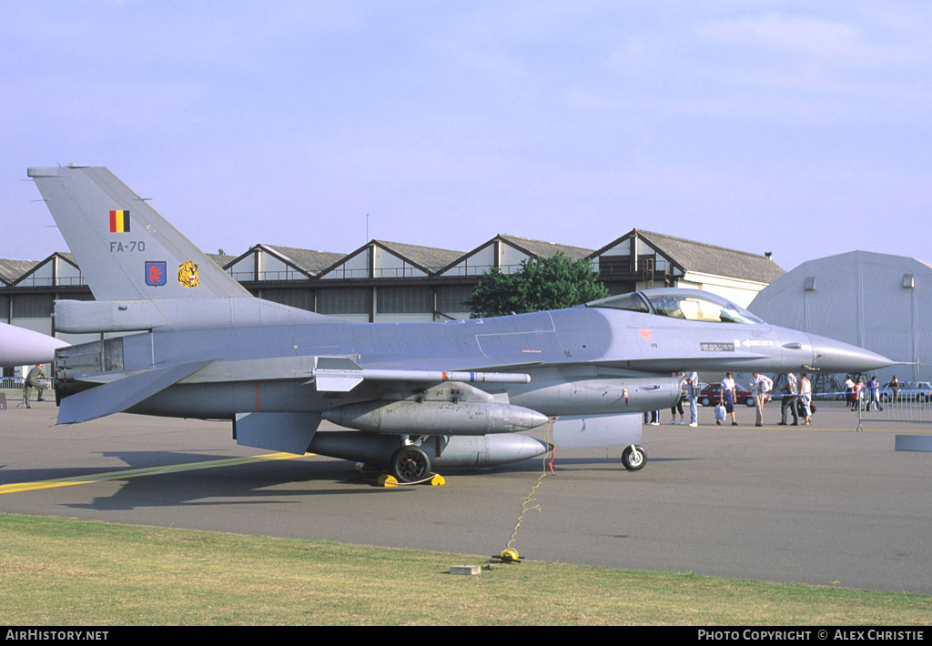 Aircraft Photo of FA-70 | General Dynamics F-16A Fighting Falcon | Belgium - Air Force | AirHistory.net #150581