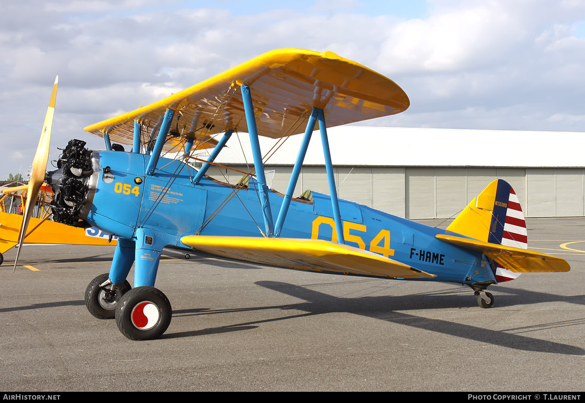 Aircraft Photo of F-HAME / NC55389 | Stearman PT-13B/R670 Kaydet (A75) | USA - Navy | AirHistory.net #150630