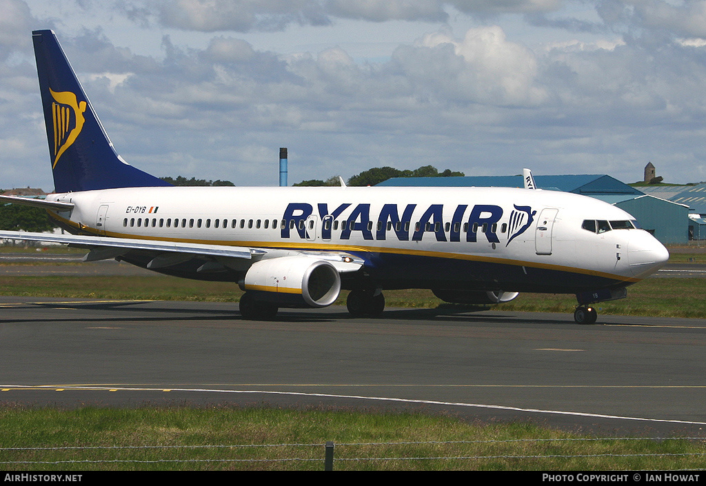 Aircraft Photo of EI-DYB | Boeing 737-8AS | Ryanair | AirHistory.net #150693