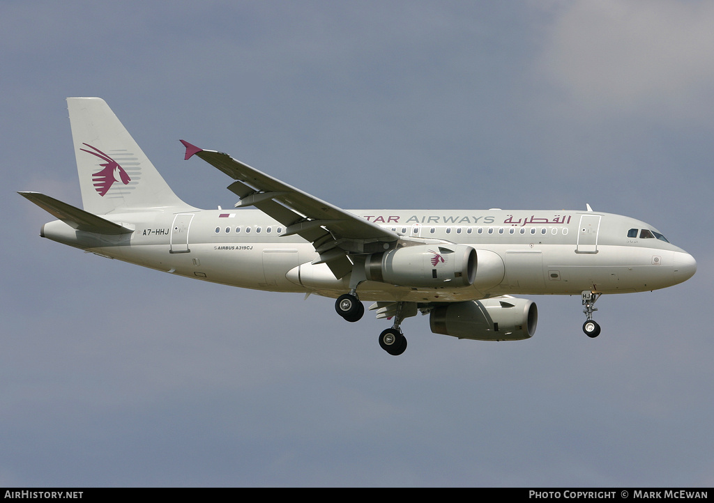 Aircraft Photo of A7-HHJ | Airbus ACJ319 (A319-133/CJ) | Qatar Airways | AirHistory.net #151059