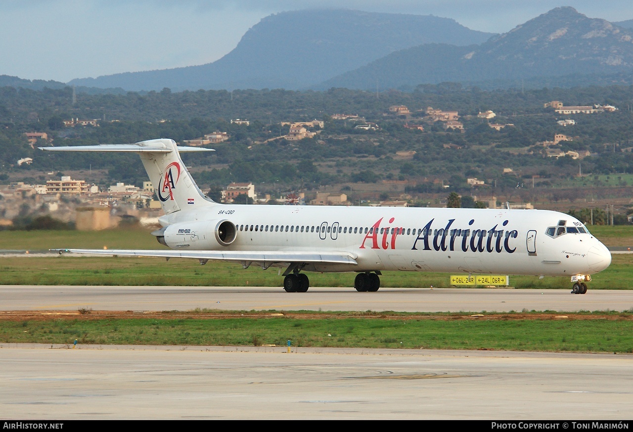 Aircraft Photo of 9A-CBD | McDonnell Douglas MD-82 (DC-9-82) | Air Adriatic | AirHistory.net #151109