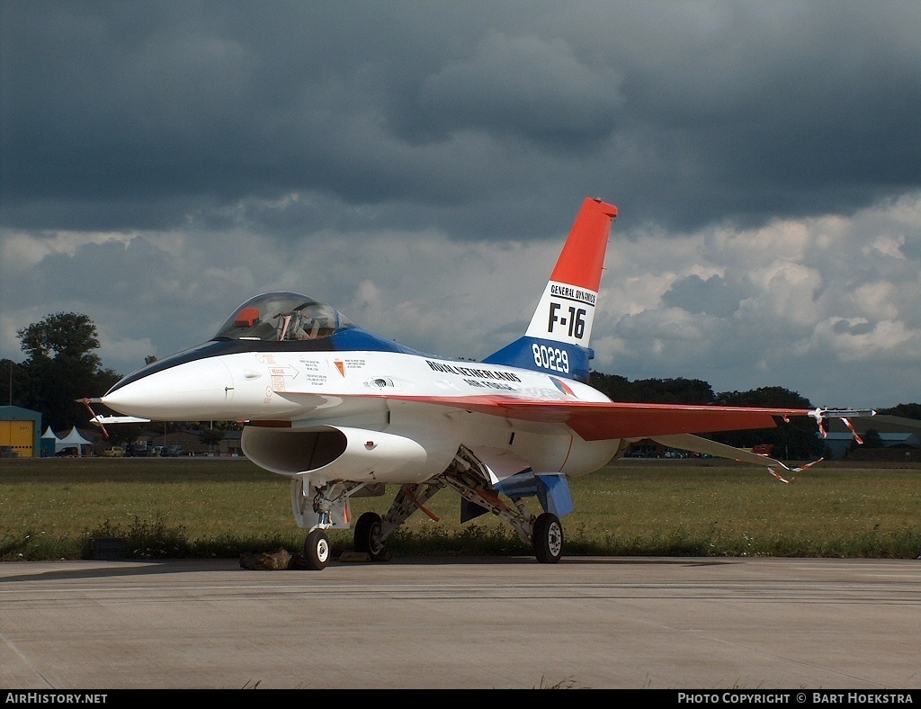 Aircraft Photo of J-229 / 80229 | General Dynamics F-16A Fighting Falcon | Netherlands - Air Force | AirHistory.net #151260