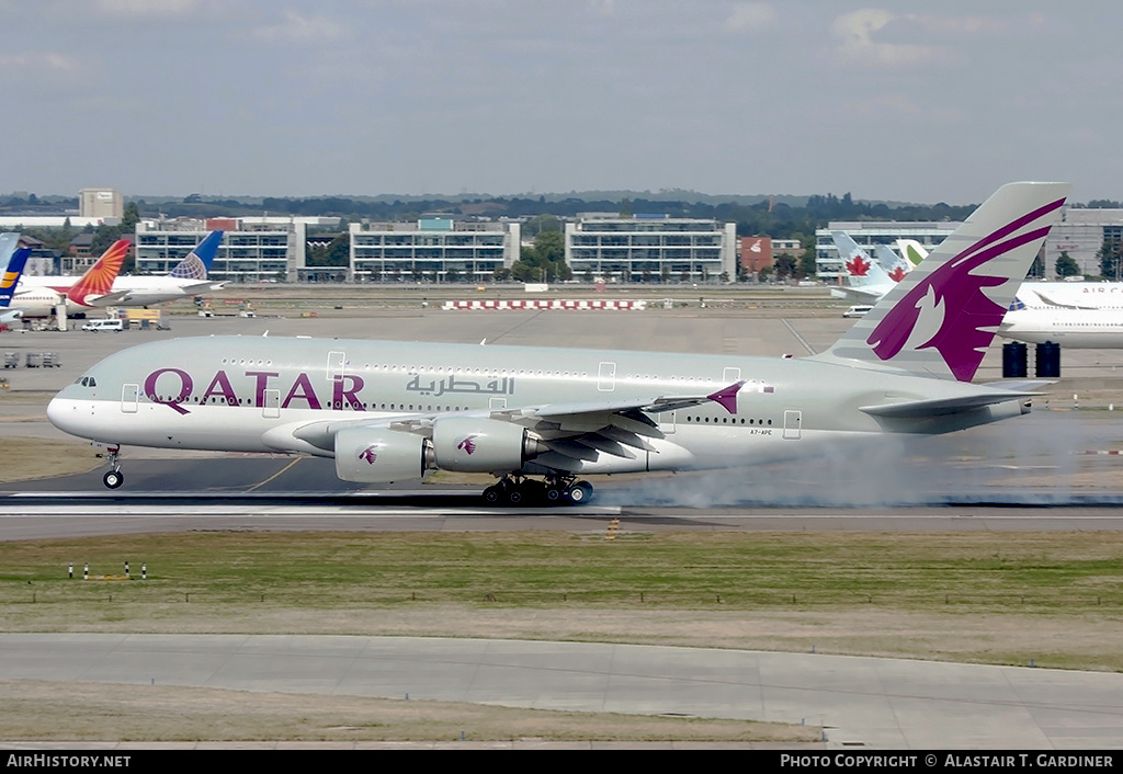 Aircraft Photo of A7-APE | Airbus A380-861 | Qatar Airways | AirHistory.net #151324