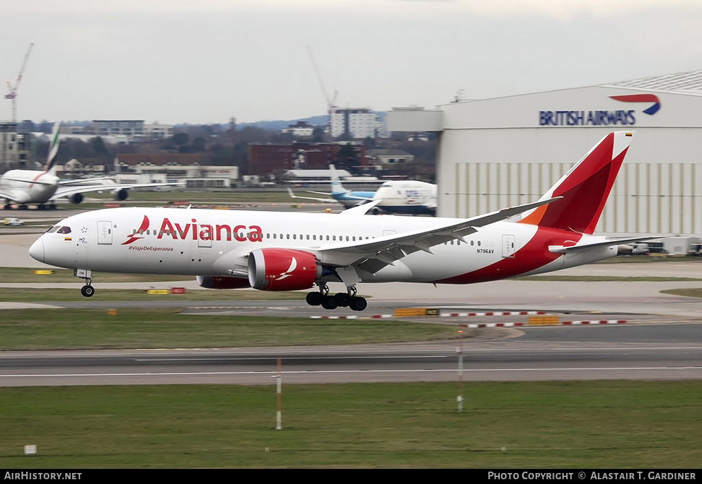 Aircraft Photo of N796AV | Boeing 787-8 Dreamliner | Avianca | AirHistory.net #151332