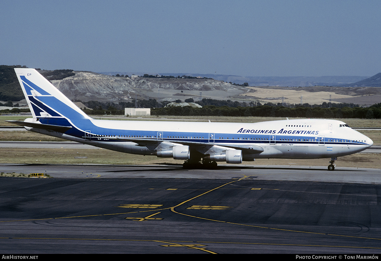 Aircraft Photo of LV-OEP | Boeing 747-287B | Aerolíneas Argentinas | AirHistory.net #151429