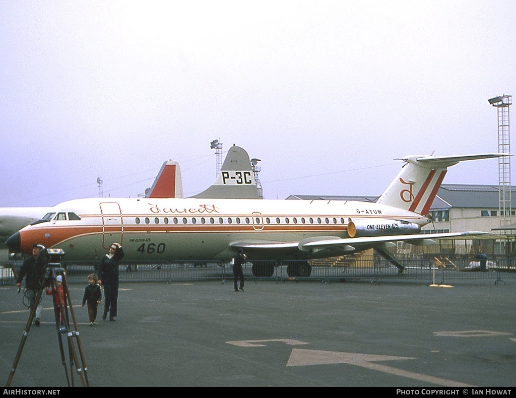 Aircraft Photo of G-AYUW | BAC 111-475EZ One-Eleven | Faucett | AirHistory.net #151573