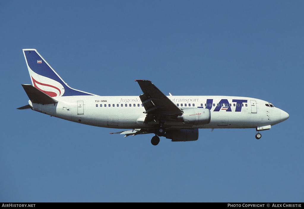 Aircraft Photo of YU-ANK | Boeing 737-3H9 | JAT Yugoslav Airlines - Jugoslovenski Aerotransport | AirHistory.net #152005