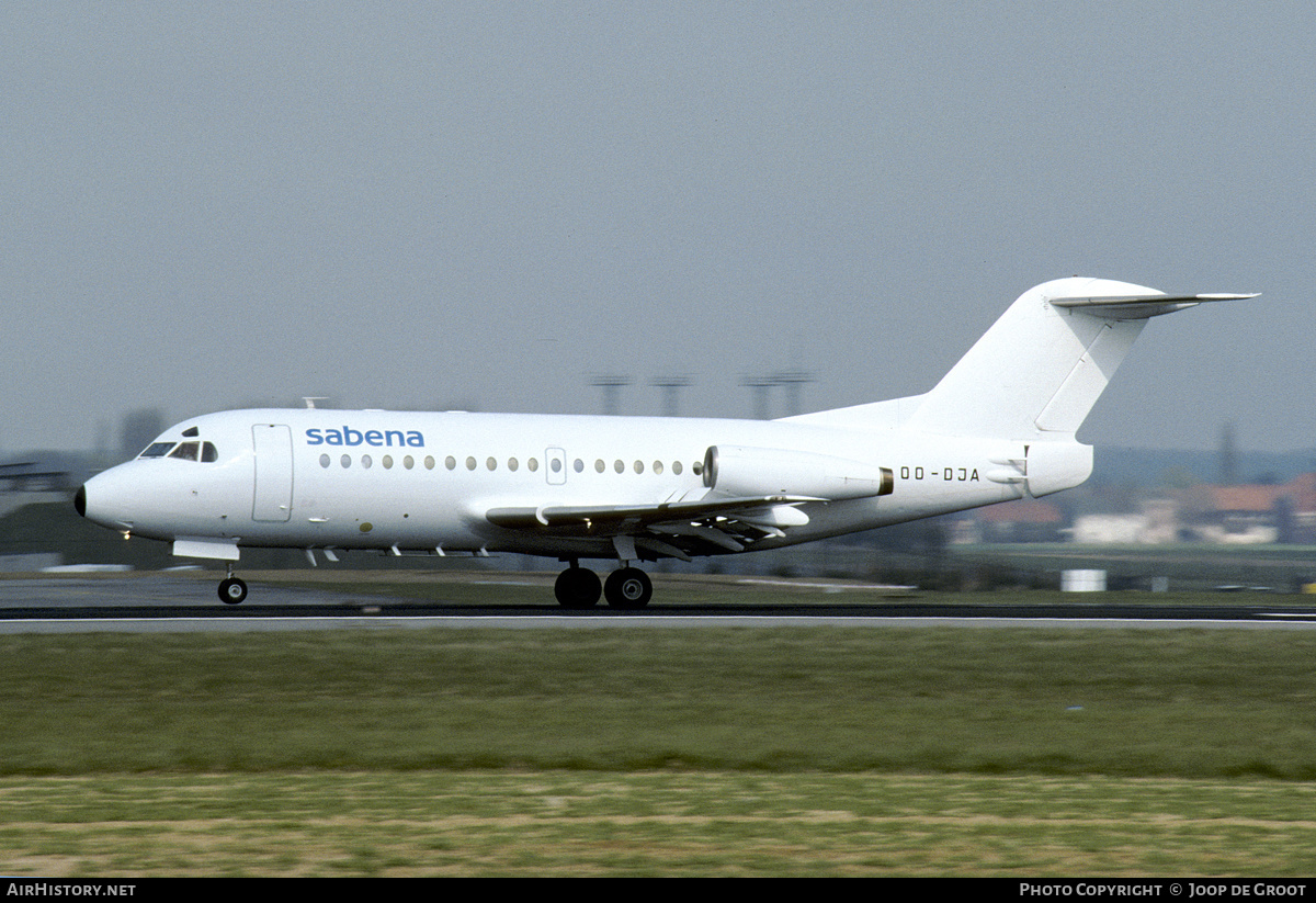 Aircraft Photo of OO-DJA | Fokker F28-3000 Fellowship | Sabena | AirHistory.net #152086