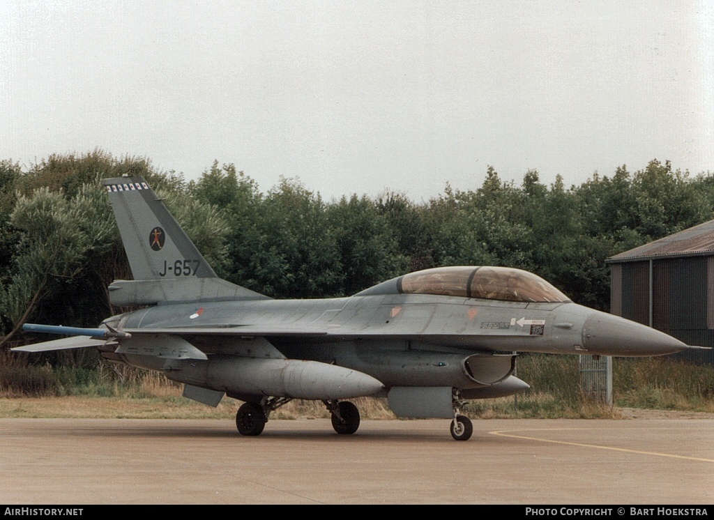 Aircraft Photo of J-657 | General Dynamics F-16B Fighting Falcon | Netherlands - Air Force | AirHistory.net #152124