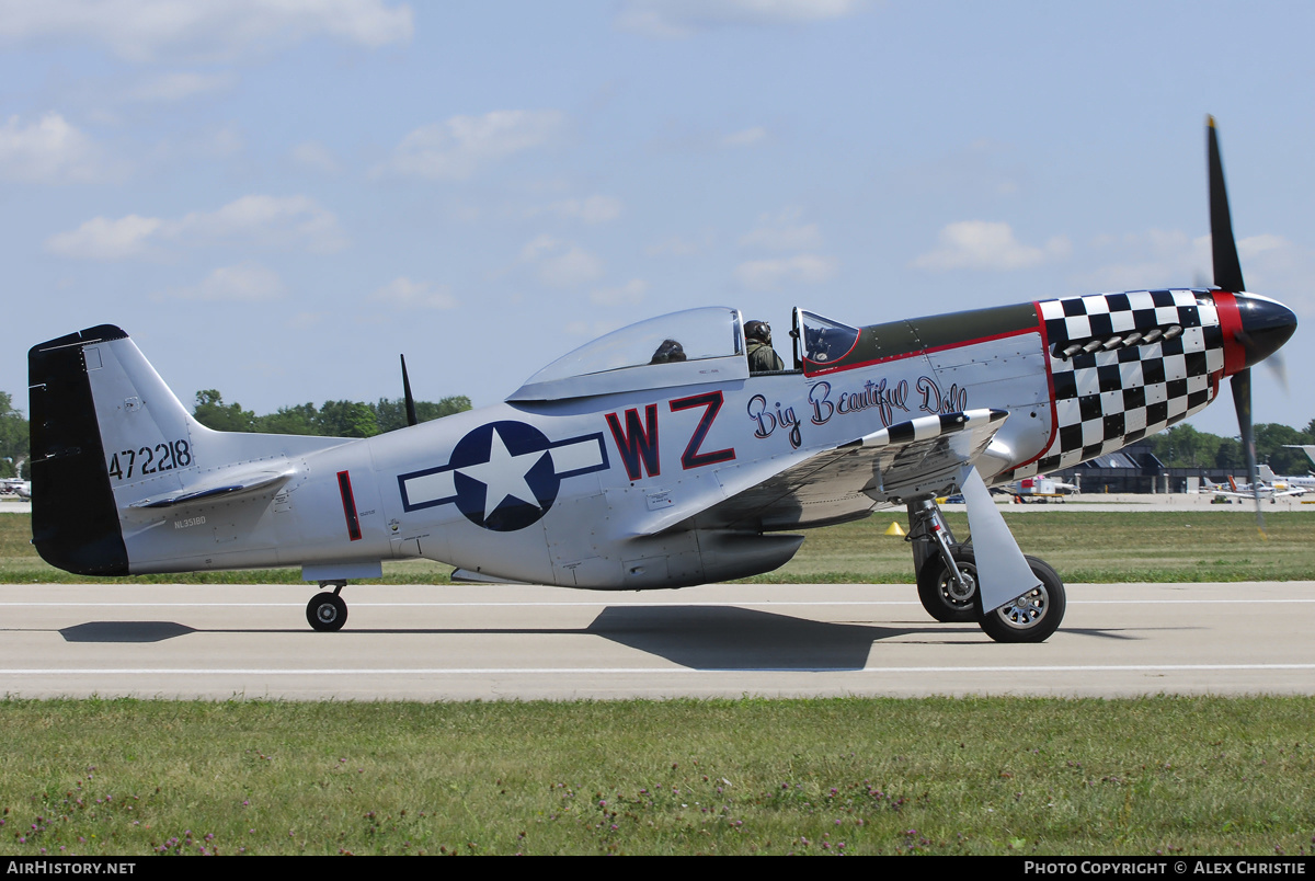 Aircraft Photo of N351BD / NL351BD / 472218 | North American P-51D Mustang | USA - Air Force | AirHistory.net #152191