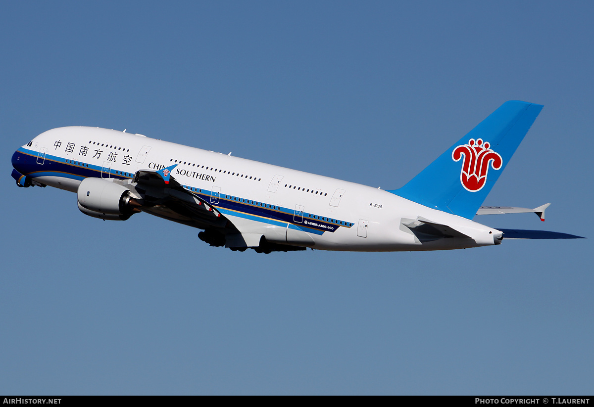 Aircraft Photo of B-6139 | Airbus A380-841 | China Southern Airlines | AirHistory.net #152221