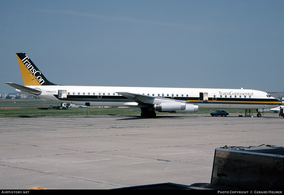 Aircraft Photo of N820TC | McDonnell Douglas DC-8-63 | Trans Continental Airlines | AirHistory.net #152286