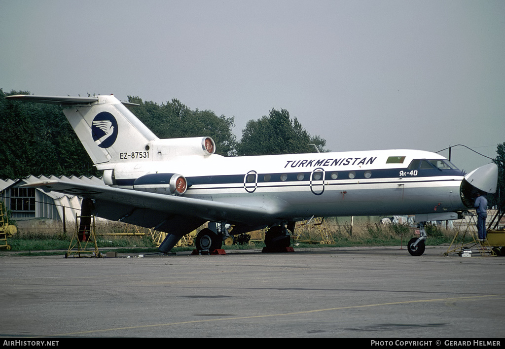 Aircraft Photo of EZ-87531 | Yakovlev Yak-40 | Turkmenistan Airlines | AirHistory.net #152287