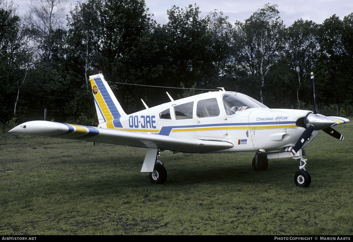 Aircraft Photo of OO-JAE | Piper PA-28R-200 Cherokee Arrow | VCU - Vliegclub Ursel | AirHistory.net #152367