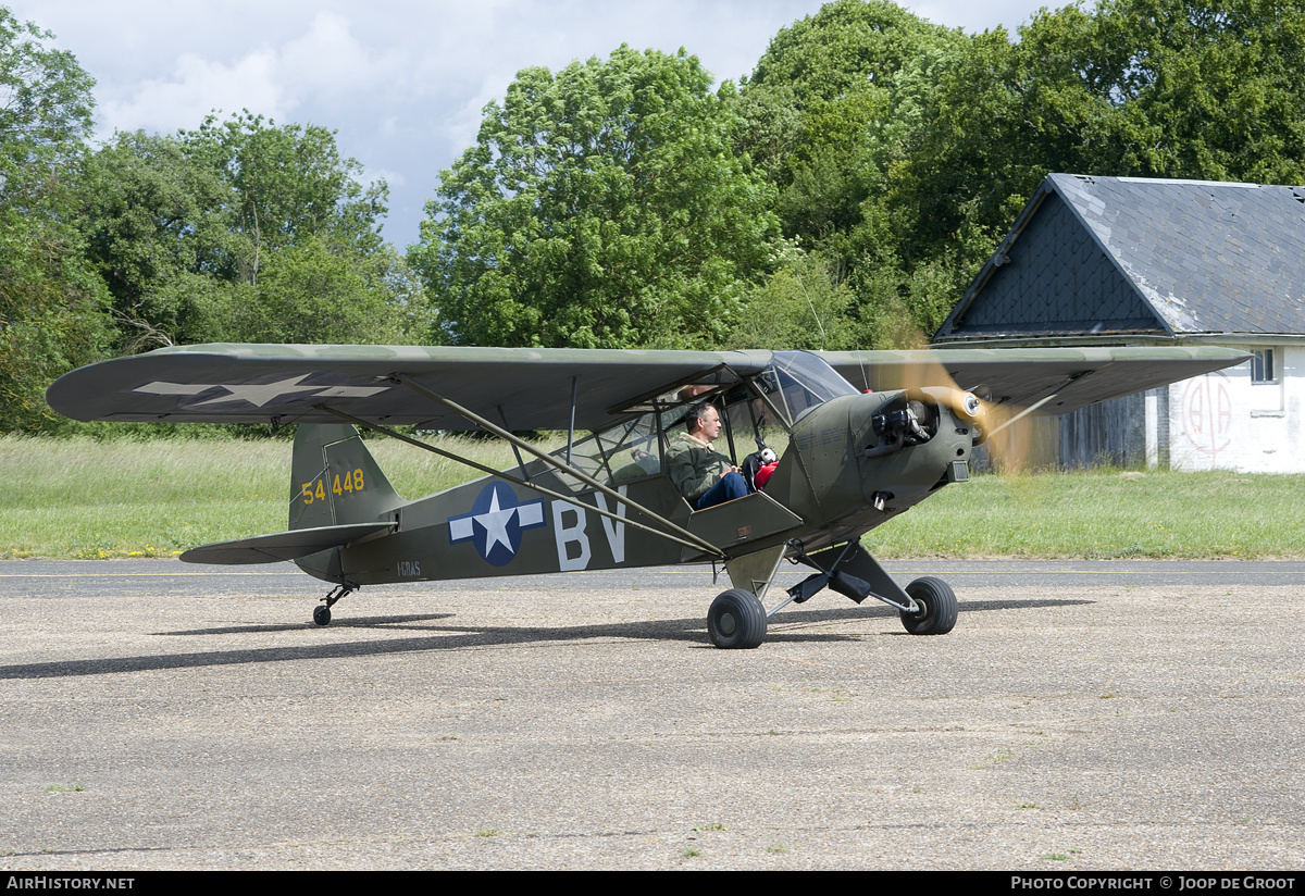 Aircraft Photo of I-GRAS / 54448 | Piper L-4H Cub (J-3C-65D) | USA - Air Force | AirHistory.net #152429