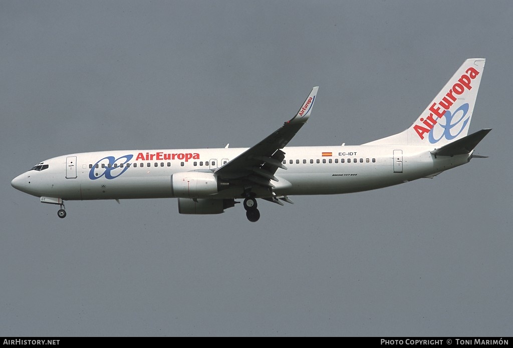 Aircraft Photo of EC-IDT | Boeing 737-86Q | Air Europa | AirHistory.net #152502